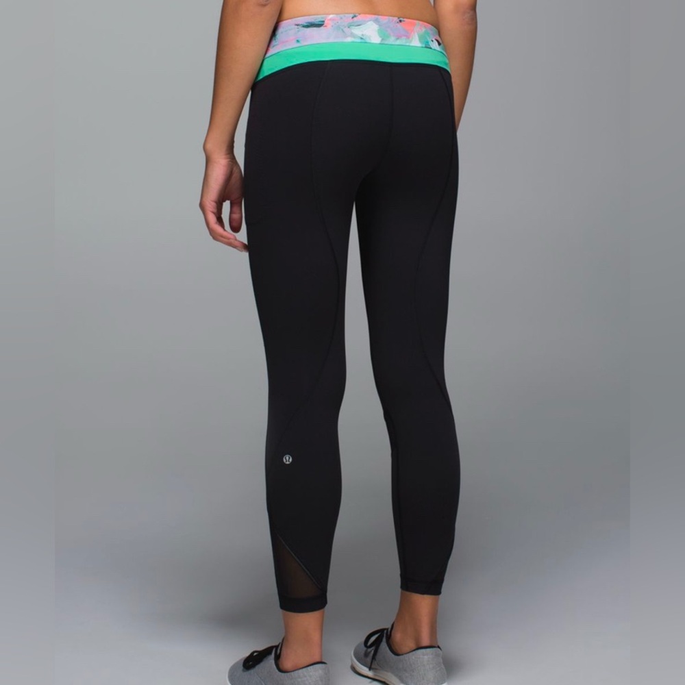 Lululemon Inspire Tight II (Mesh) Black / Blushed Illusion Multi / Menthol 4